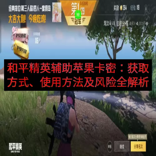 和平精英辅助苹果卡密：获取方式、使用方法及风险全解析